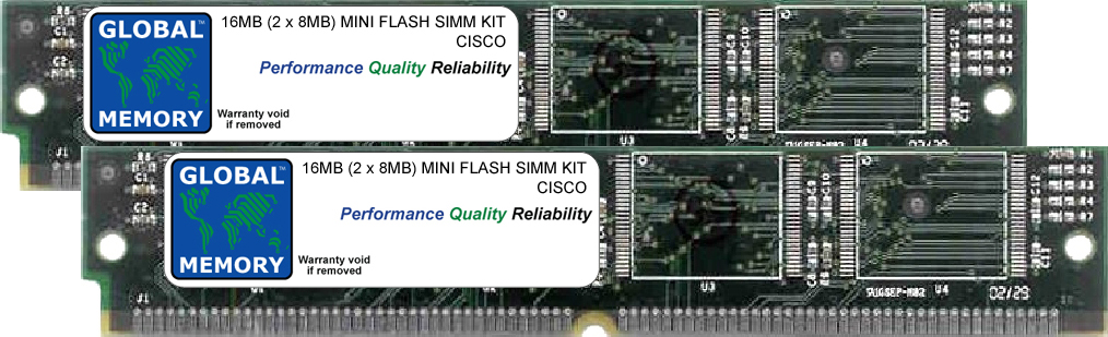 16MB (2 x 8MB) FLASH SIMM MEMORY RAM KIT FOR CISCO 3600 SERIES ROUTERS (MEM3600-2X8FS)